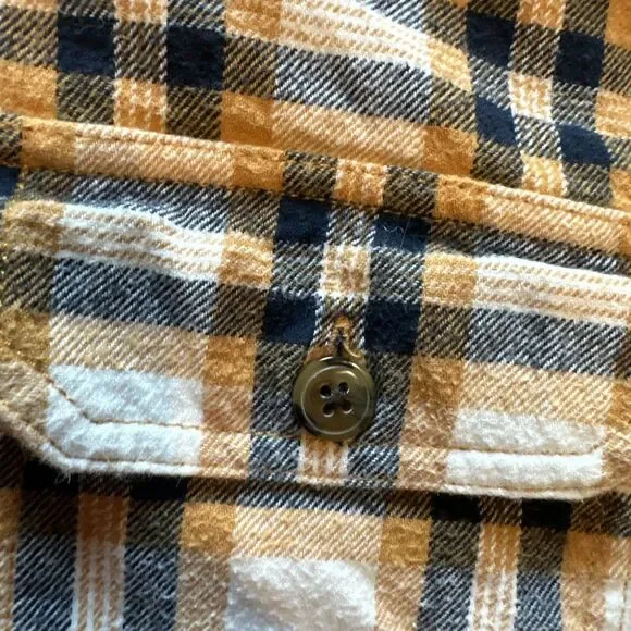 Aeropostale plaid flannel button down shirt hoodie Mens Size Large - Picture 6 of 12